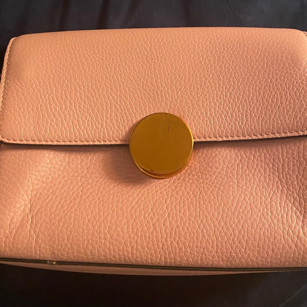 Smaak Amsterdam soft blush leather crossbody bag